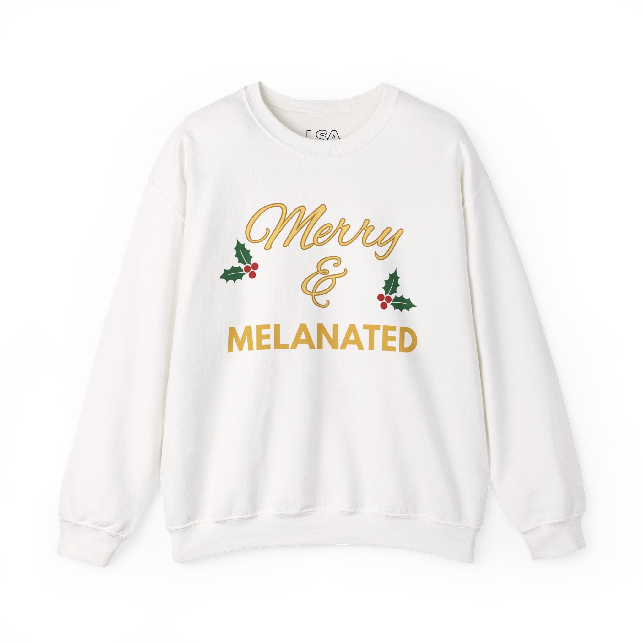 Merry & Melanated | Holiday Gold Edition Crewneck