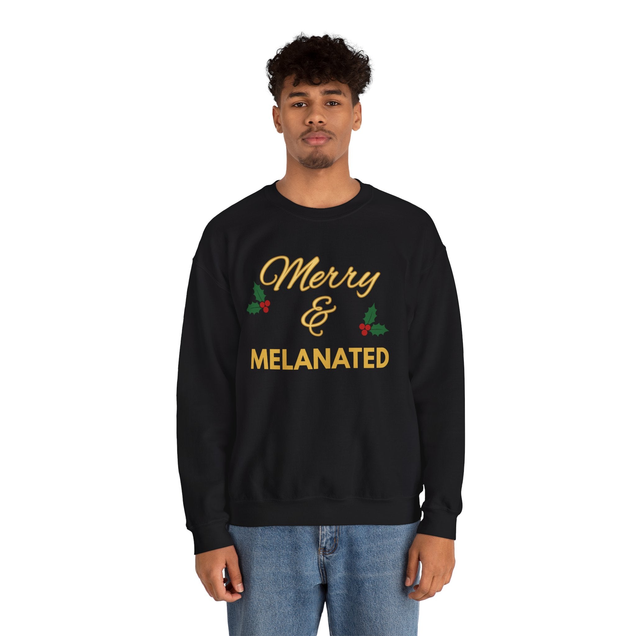 Merry & Melanated | Holiday Gold Edition Crewneck