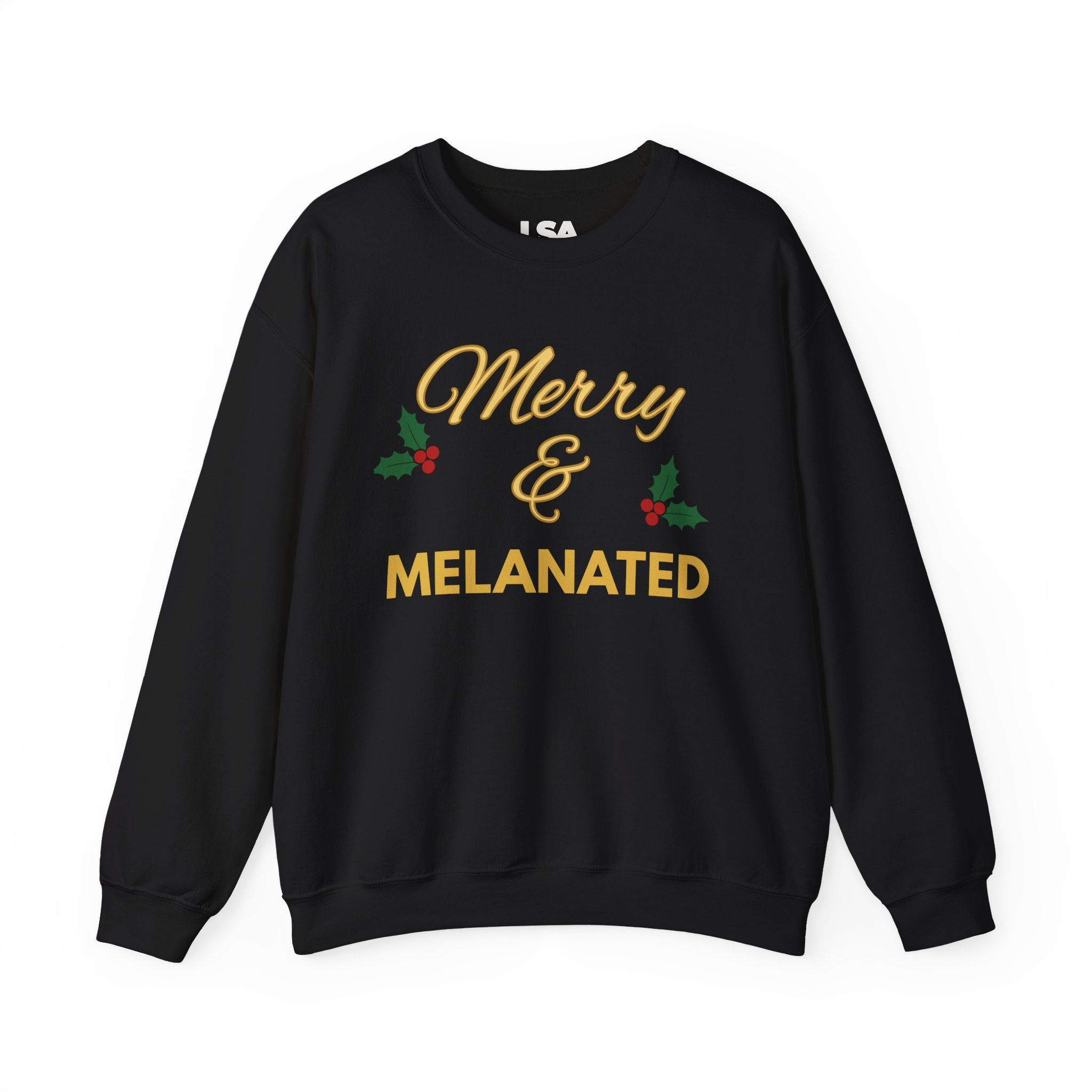 Merry & Melanated | Holiday Gold Edition Crewneck