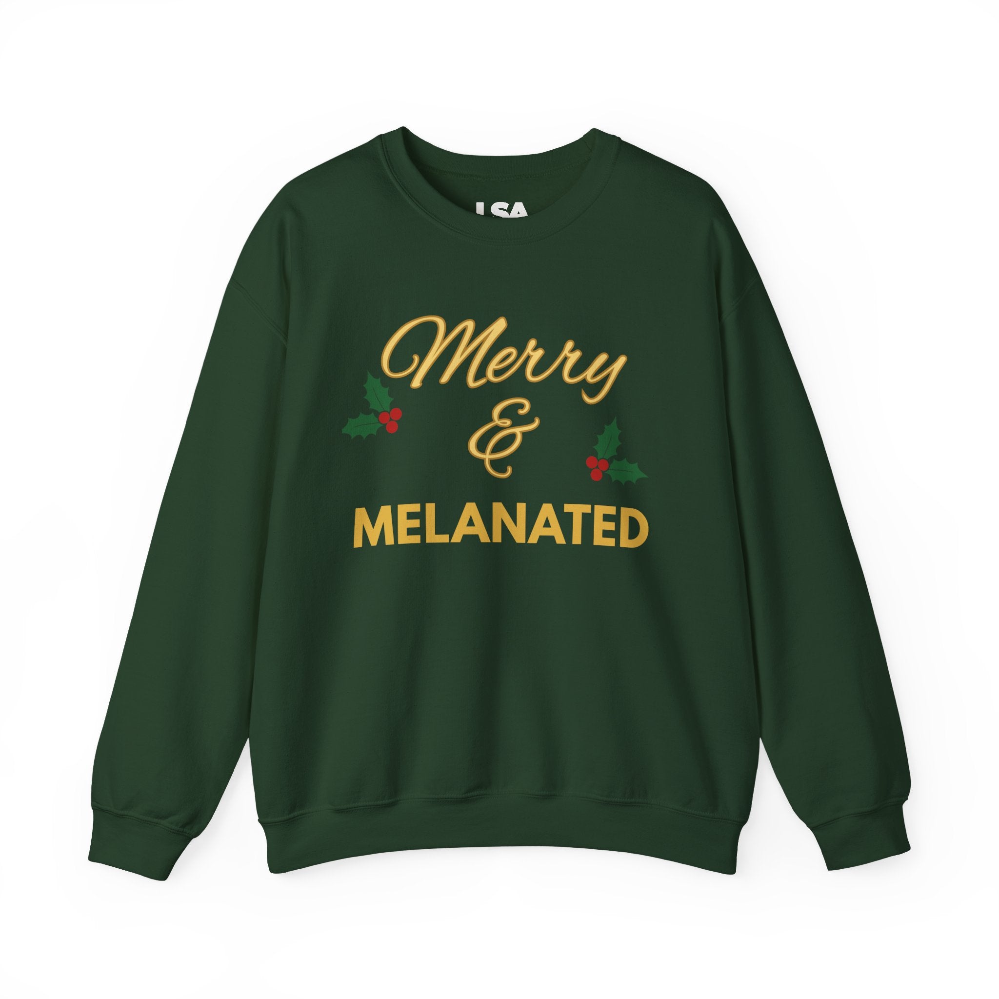 Merry & Melanated | Holiday Gold Edition Crewneck