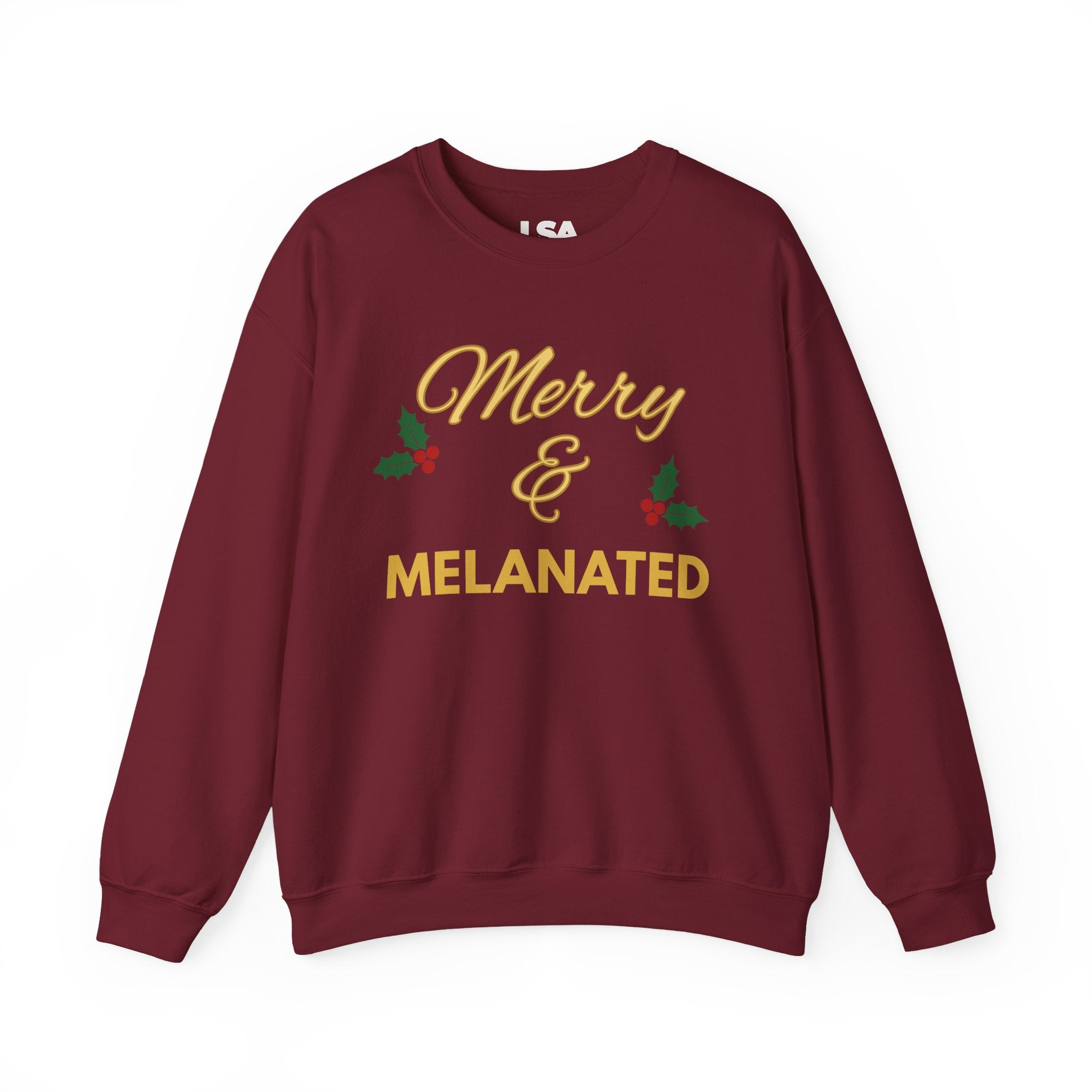 Merry & Melanated | Holiday Gold Edition Crewneck