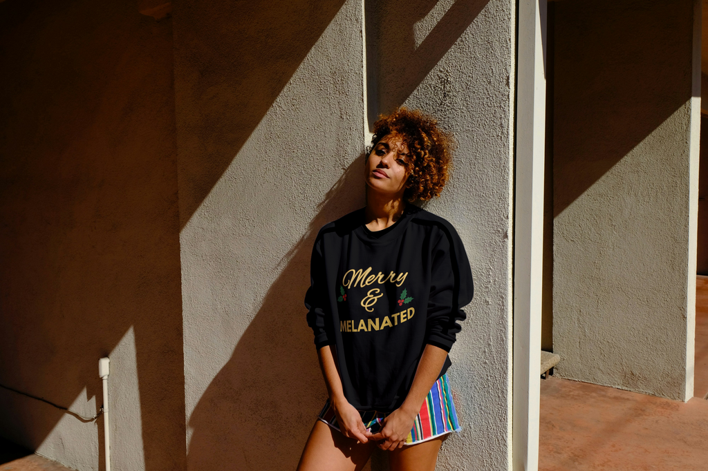 Merry & Melanated | Holiday Gold Edition Crewneck